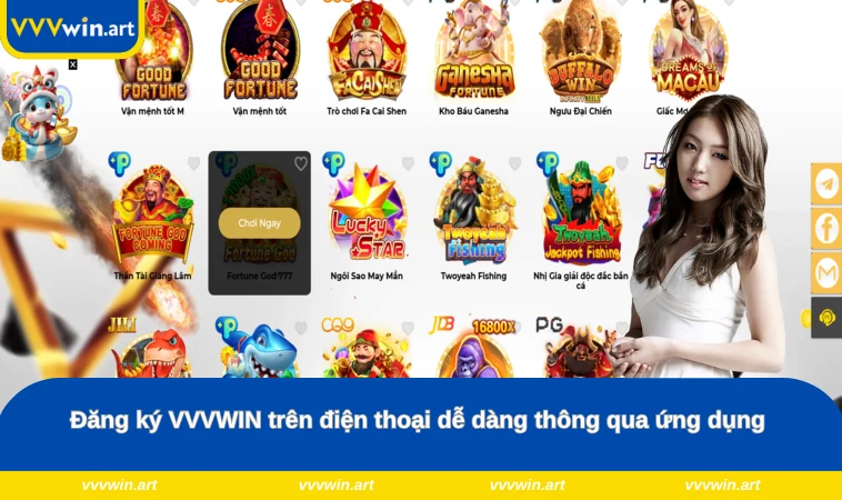 Đăng ký VVVWIN trên điện thoại dễ dàng thông qua ứng dụng 