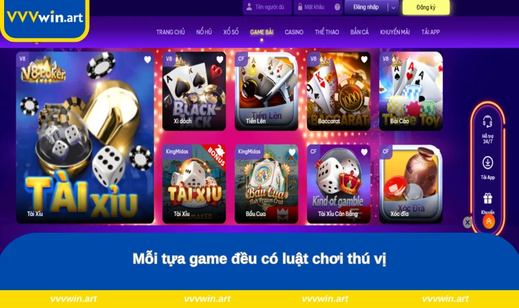Mỗi tựa game đều có luật chơi thú vị