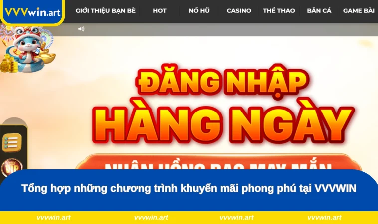 Tổng hợp những chương trình khuyến mãi phong phú tại VVVWIN