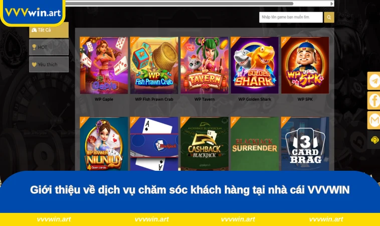Giới thiệu về dịch vụ chăm sóc khách hàng tại nhà cái VVVWIN