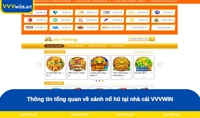 Thông tin tổng quan về sảnh nổ hũ tại nhà cái VVVWIN