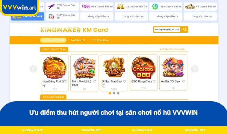 Ưu điểm thu hút người chơi tại sân chơi nổ hũ VVVWIN