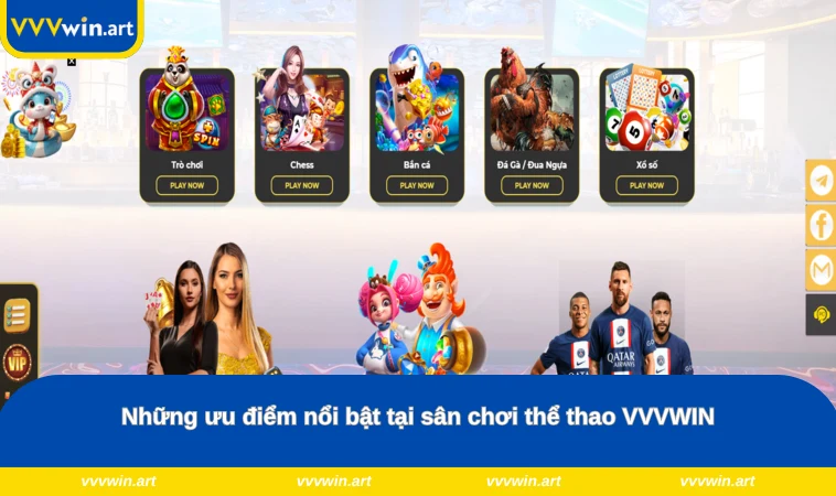 Những ưu điểm nổi bật tại sân chơi thể thao VVVWIN