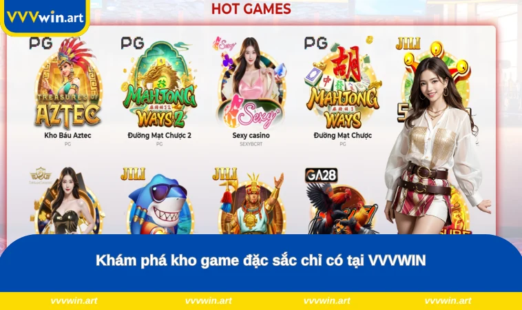 Khám phá kho game đặc sắc chỉ có tại VVVWIN