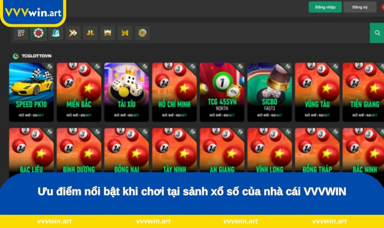 Ưu điểm nổi bật khi chơi tại sảnh xổ số của nhà cái VVVWIN